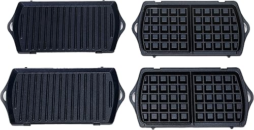 Miniatura 6 de Tienda Basics Waffle, Sandwichera y Parrilla 3 en 1 Negro, 700W