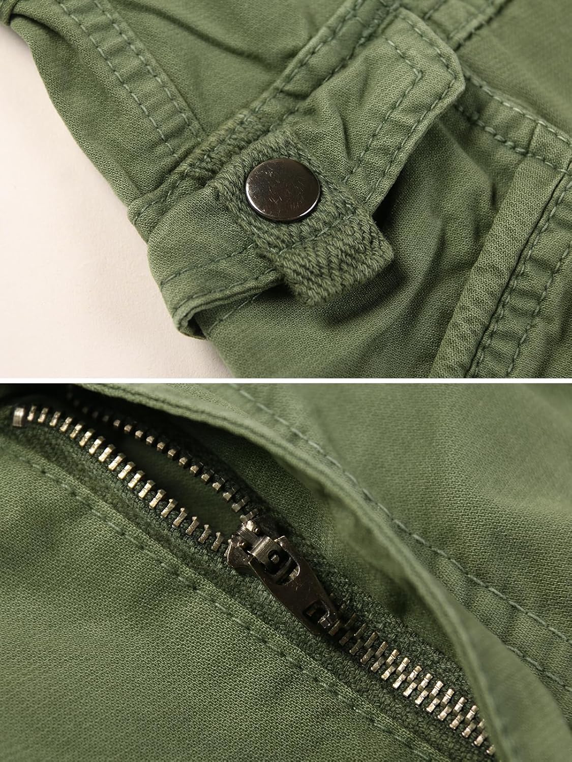 OCHENTA Men's Cotton Casual Cargo Work Pants Baggy Travel Hiking with Multi Pockets (No Belt) - Image 6