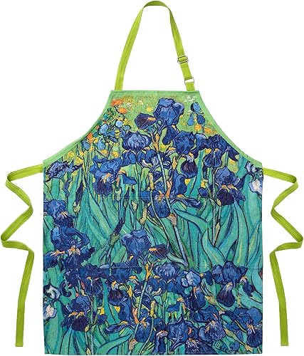 MODGY, Delantal con bolsillos para mujer, algodón, hornear, cocinar, bonitas flores de primavera