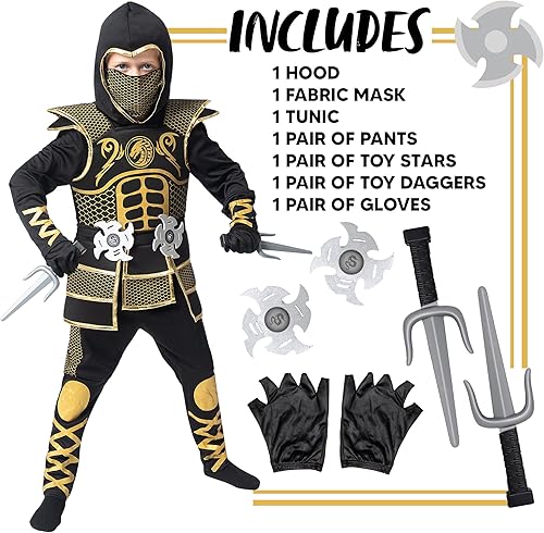 Miniatura 5 de Spooktacular Creations Disfraz de ninja para niños, disfraz de ninja para Halloween, fiestas de disfraces de ninja