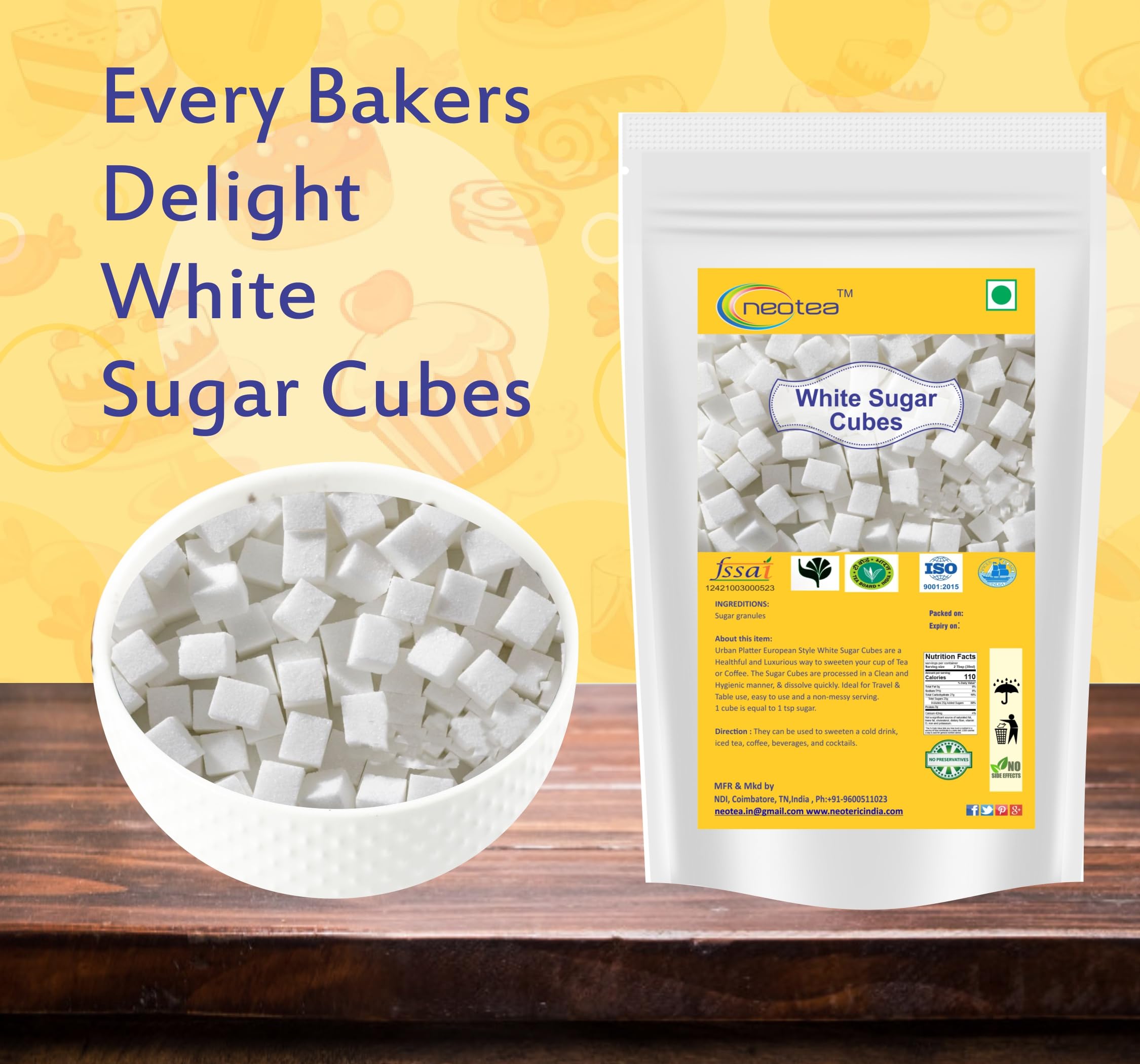 Neotea White Sugar Cubes Quick Dissolve Sugar Cubes 500 gm - Image 4 thumbnail