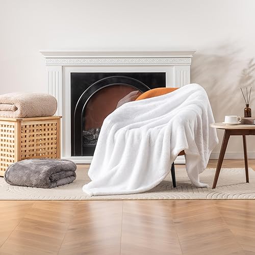 Miniatura 7 de Berkshire Blanket Manta clásica de felpa extra-Fluffy, manta de cama de tamaño individual, manta de pelo largo suave y esponjosa para sofá, cama,