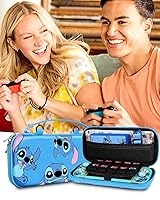 Vista 6 de Xinocy for Nintendo Switch Lite 7 in 1 Storage Accessories Kit with Travel Carrying Case+Switch Lite Protective Cover+Game Case