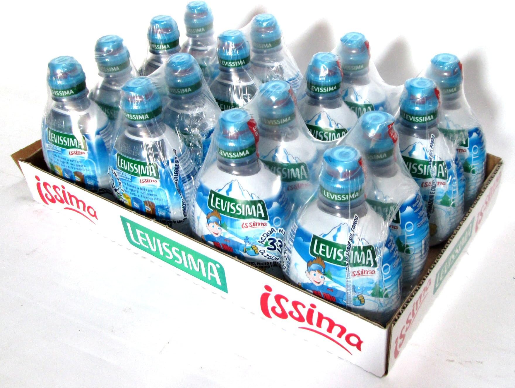 Levissima: "Issima" Natural Spring Water 11.15 Fluid Ounce (330ml) Packages (Pack of 16) [ Italian Import ]