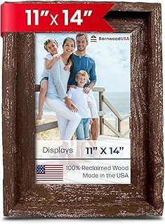 Farmhouse Style Rustic Picture Frame - Reclaimed Wood Photo Frame – Sign...