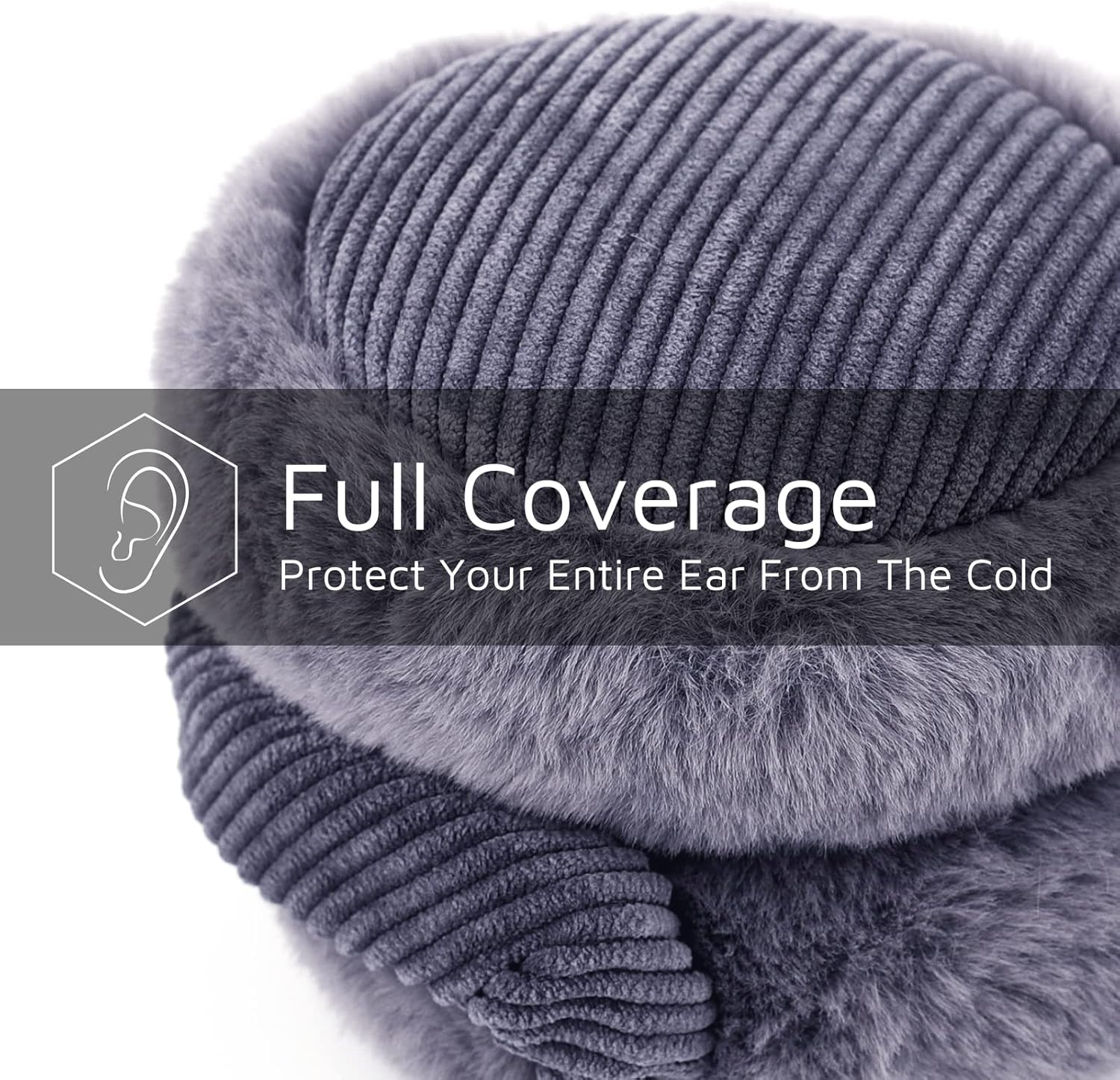 F Flammi Premium Earmuffs for Women Winter Foldable & Adjustable Ear Warmers Thermal Ear Covers - Image 4