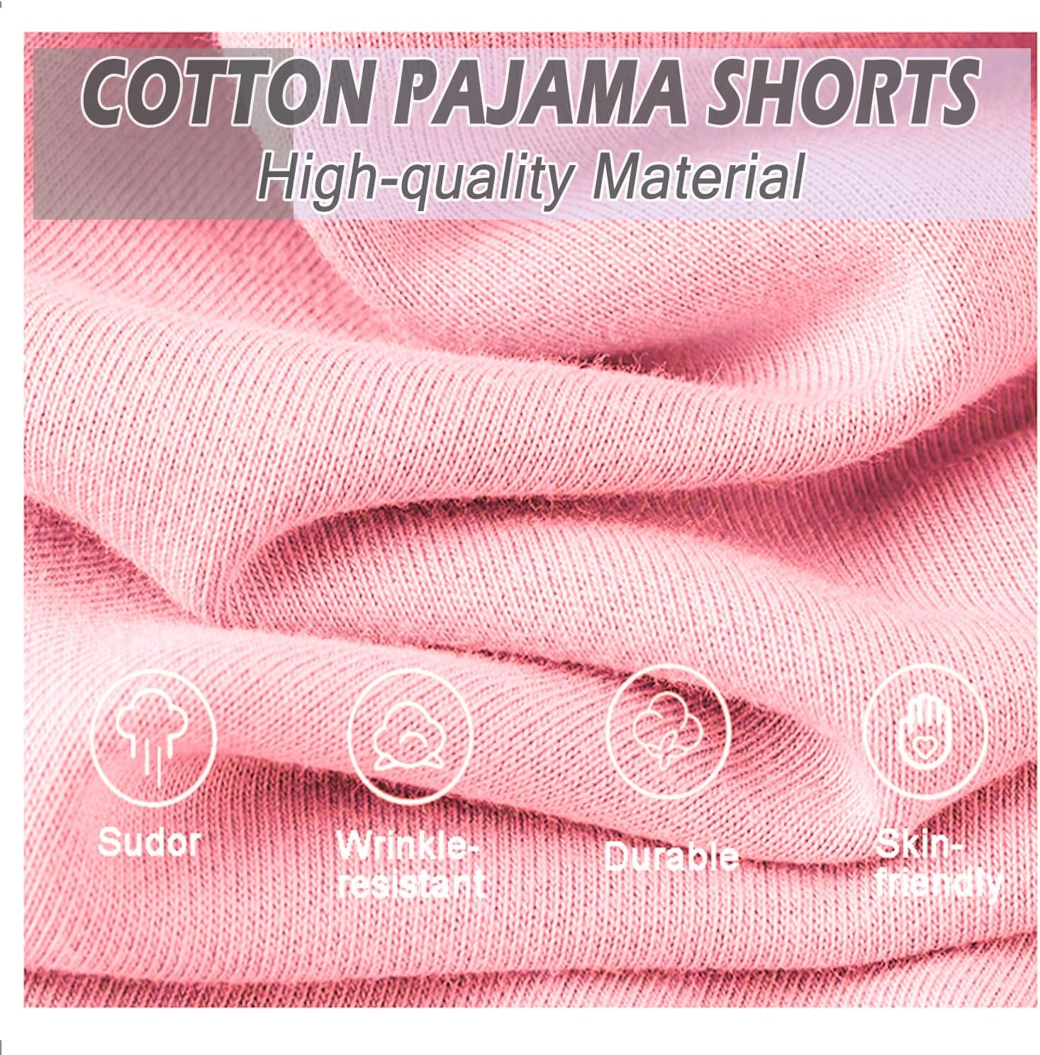 Mens 5 Inch Pajama Shorts Lounge Cotton Sleep Shorts Active Shorts Elastic Waist Lightweight PJ Bottoms Shorts - Image 4