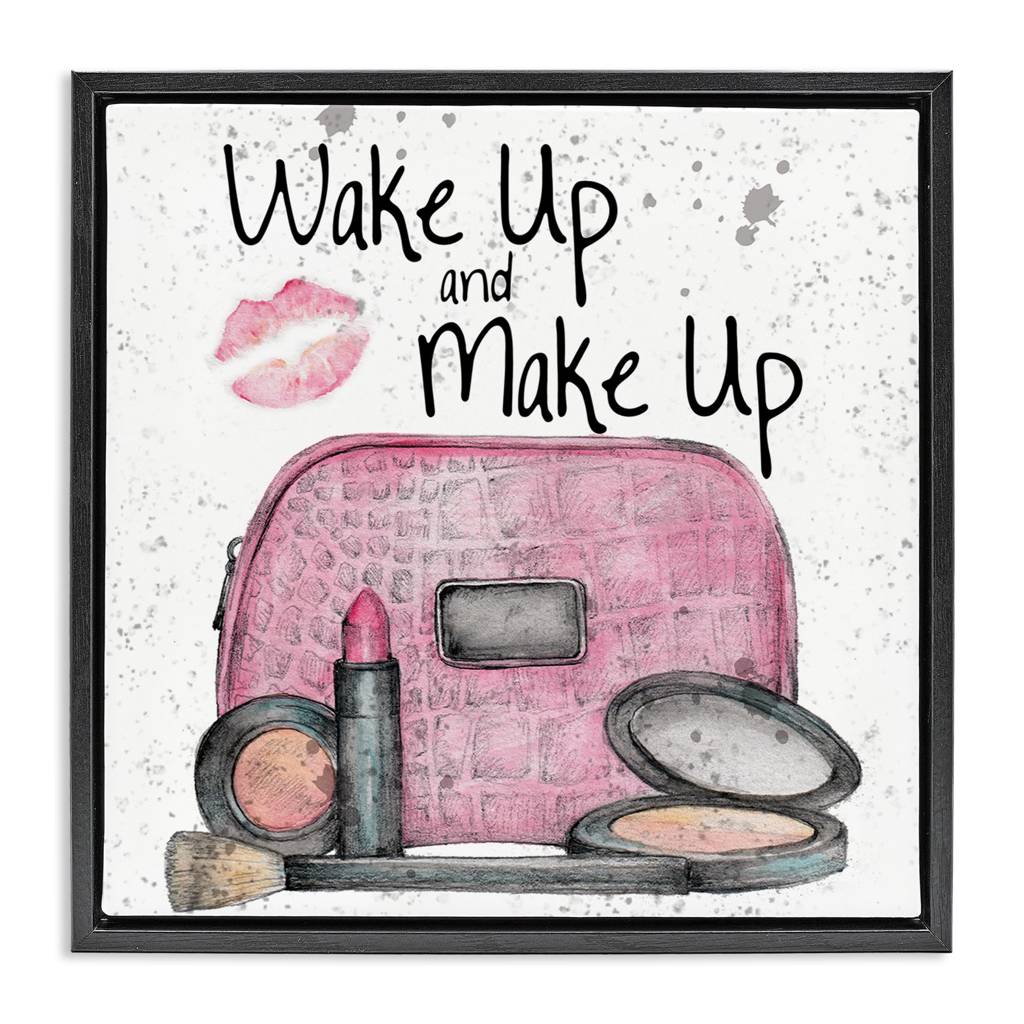 Lienzo enmarcado de frase de maquillaje para colgar en salones de belleza y dormitorios