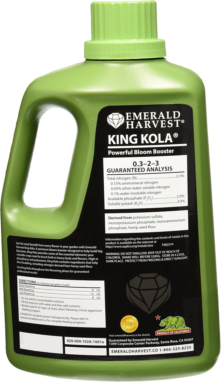 Emerald Harvest 723946 King Kola Bloom Booster, 3.8 L
