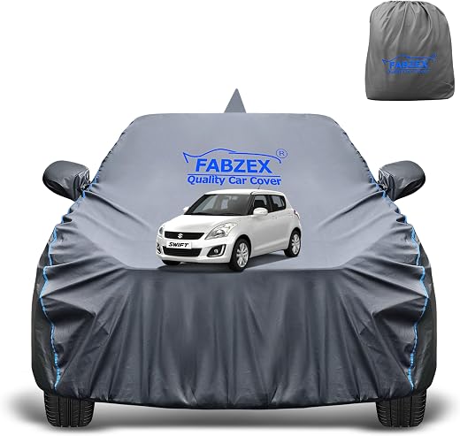 FABZEX Waterproof Car Body Cover Compatible for Maruti Swift Old(All Models) with Mirror and Antenna Pockets,Triple Stitch...