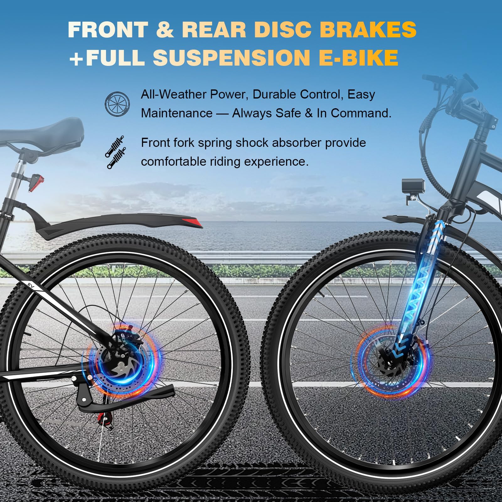 EVERCROSS EK15 Bicicleta Eléctrica para Adulto, E Bike 27,5'' con Pedaleo - APP, Motor 250W, Batería 36V 13AH, 15/20/25 km/h, Cambio de 7 Velocidades, Bicicletas Electricas Urbanas Montaña para Unisex