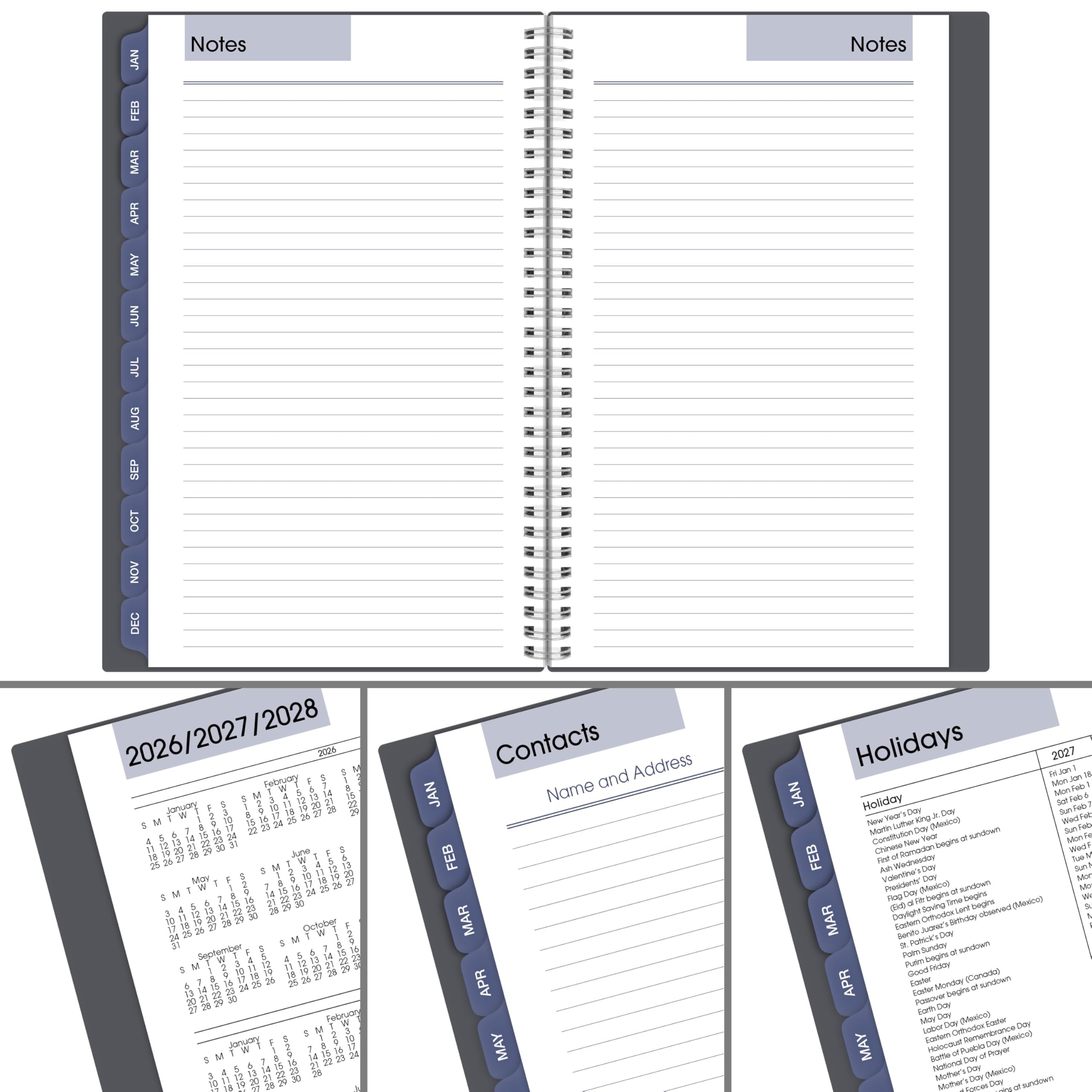 AT-A-GLANCE DayMinder GC2000727 Planer für 2027, Wochen- und Monatsplaner, 12,7 x 20,3 cm, Grau