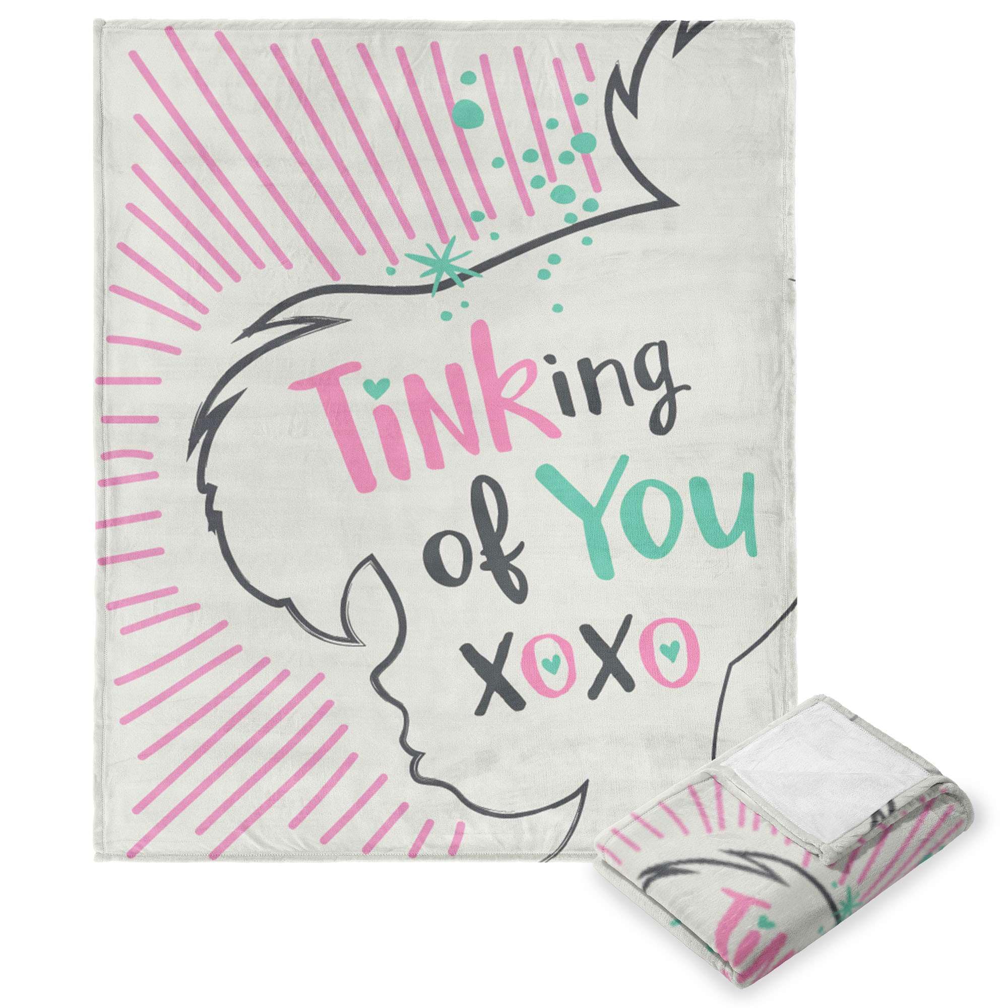 Couverture Fée Clochette pour des soirées cocooning douceur toucher soie sur le canapé