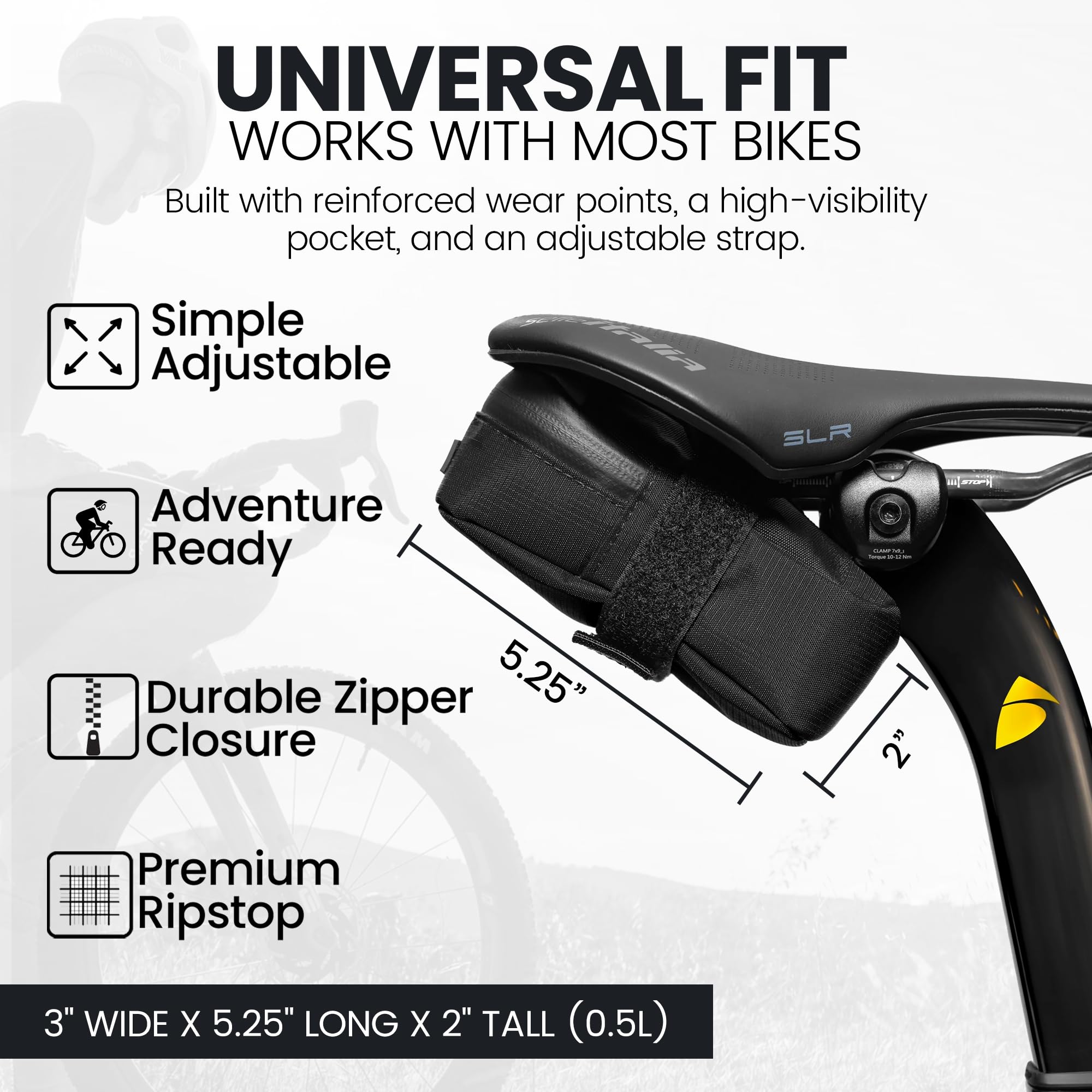 Amazon.com: ALMSTHRE Signature Bike Saddle Bag – Midnight