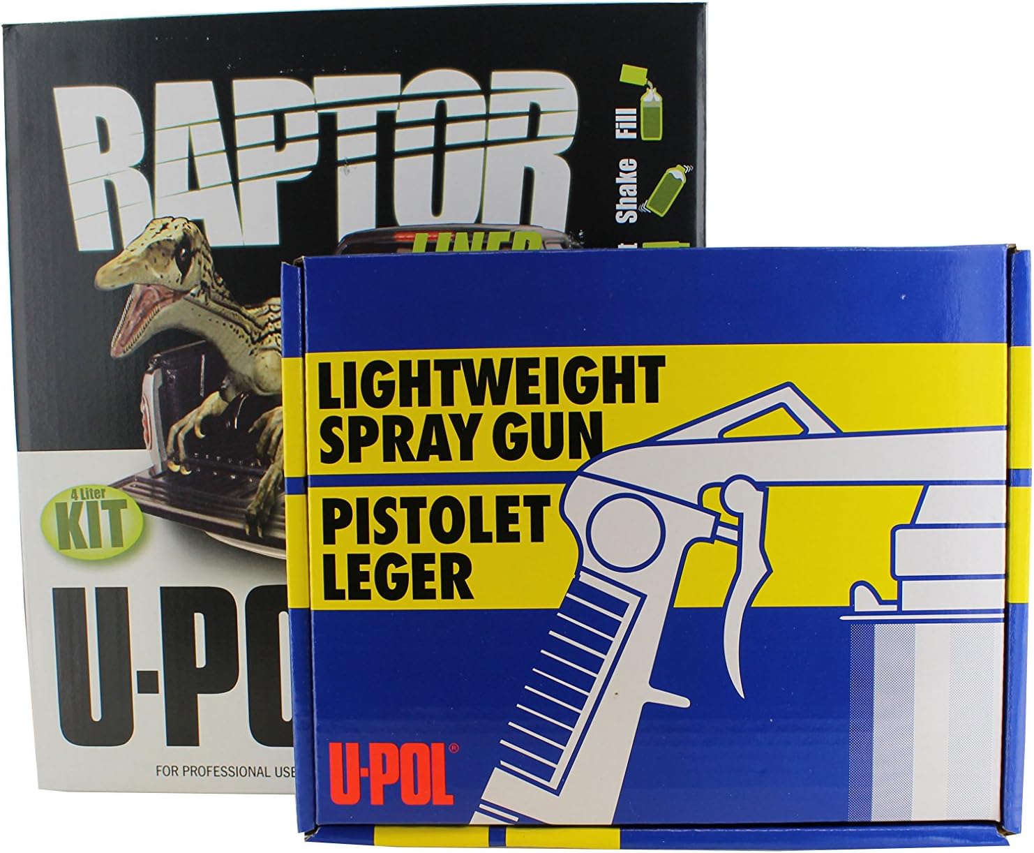 U-Pol 0820V-Gun Black Urethane Truck Bed Liner Kit with 726 Gun