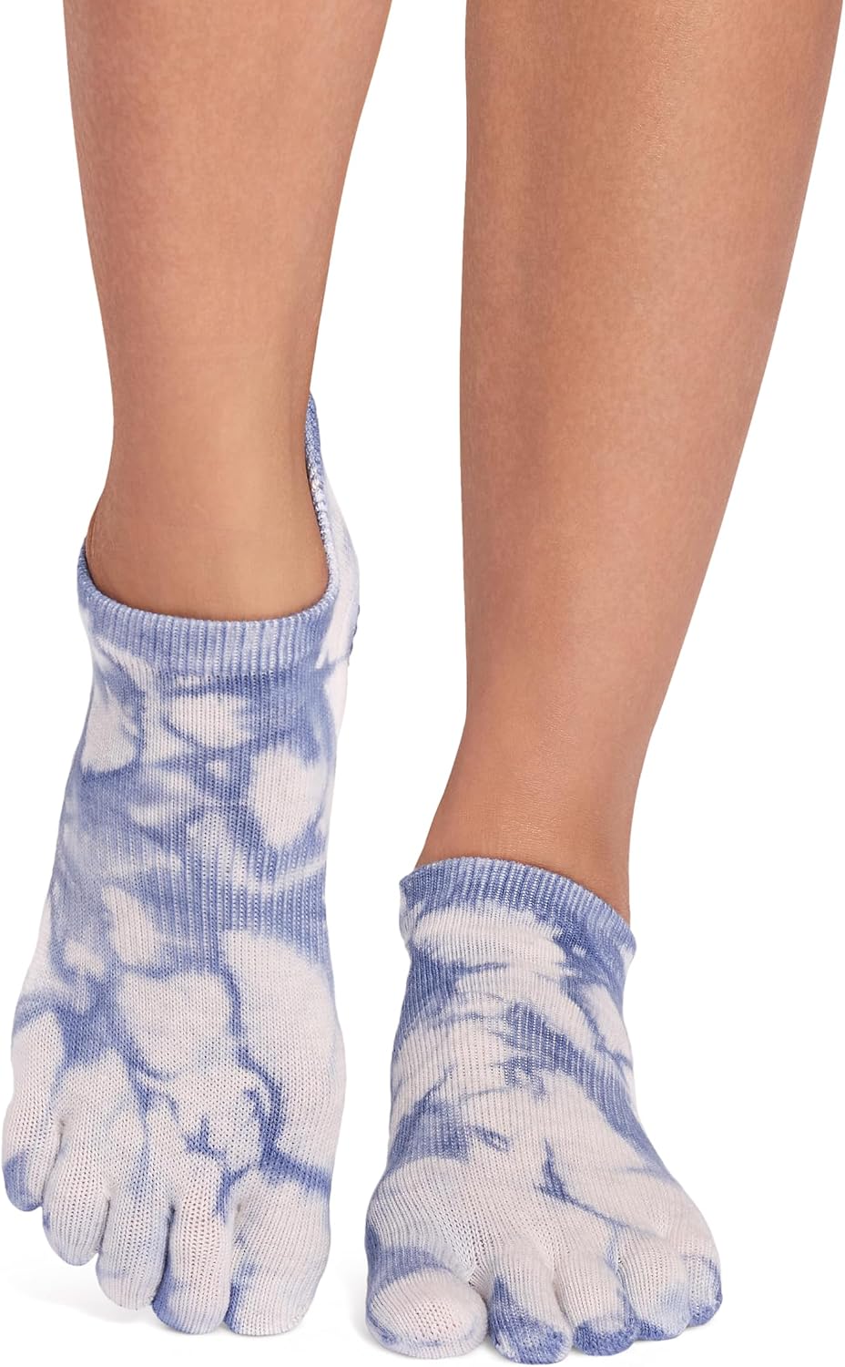 toesox Low Rise Grip Socks - Pilates Socks with Full Toe Design, Non-Slip Grips, Arch Band Support, Wear for Yoga, Barre