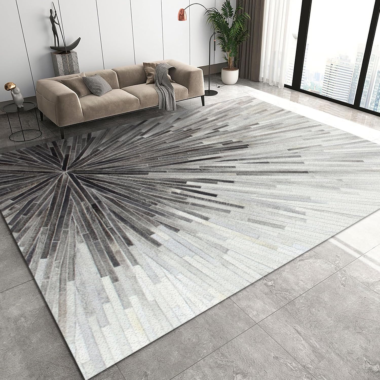 Tapis antidérapant intérieur 140x200 anti-glisse style 3D
