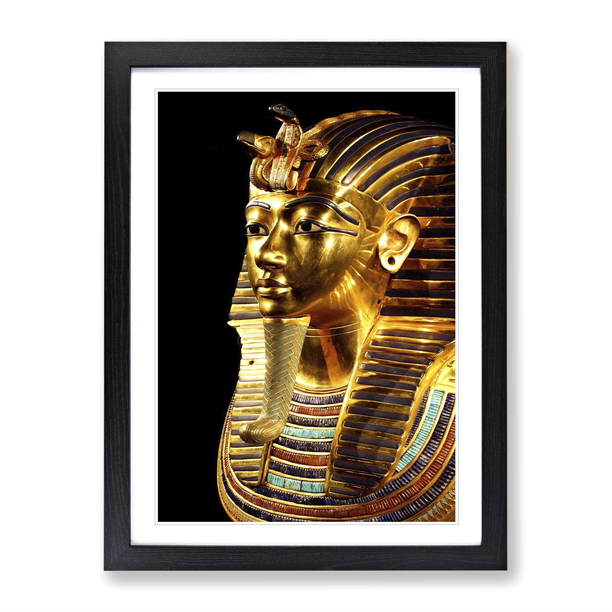 Tutankhamun Egypt Egyptian Mummy Modern Framed Wall Art Print