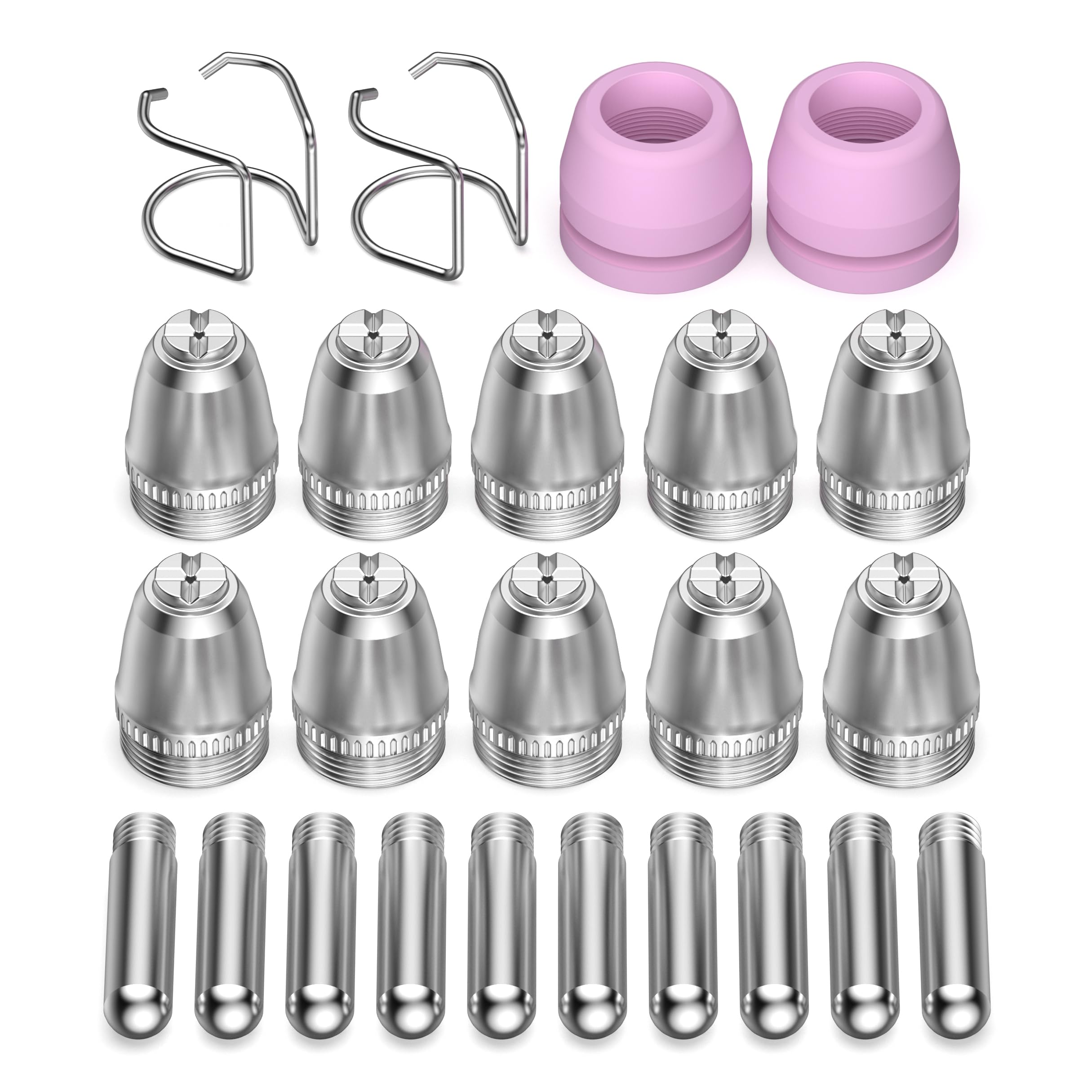 bestarc AG60P Plasma Cutter Consumables Cutting Torch Tip Nozzles 24 pcs Suitable for AG60 WSD60 AG60P and BTC500DP