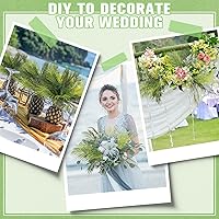 Vista 5 de Giegxin Plantas de palmera artificiales, hojas de imitación de palmera, decoración de hojas de palmera falsas, plantas artificiales tropicales