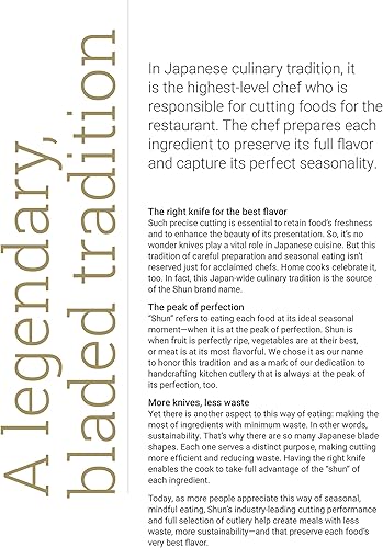 Miniatura 4 de Shun Cutlery - Cuchillo de cocina clásico dentado de 6 pulgadas, estrecho y de hoja recta, perfecto para cortes precisos, ideal para preparar