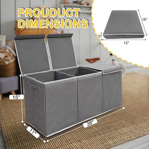 Miniatura 2 de Caja de juguetes para niños, cajas organizadoras plegables y resistentes de almacenamiento de juguetes, cestas para niños, niñas, habitación del