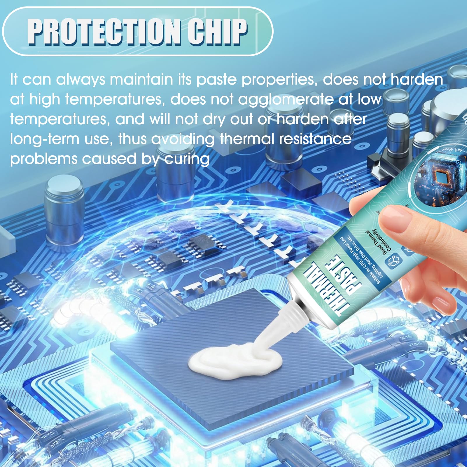 Pasta Termica CPU, 200g Thermal Paste, Pasta Termica, Eccellente Conduttività Termica, Pasta Termica ad Alte Prestazioni Adatta per CPU, Console di Gioco, Schede Grafiche, ECC