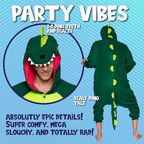 Miniatura 2 de Silver Lilly - Pijama de dinosaurio para adulto unisex de felpa de una pieza para hacer cosplay disfraz