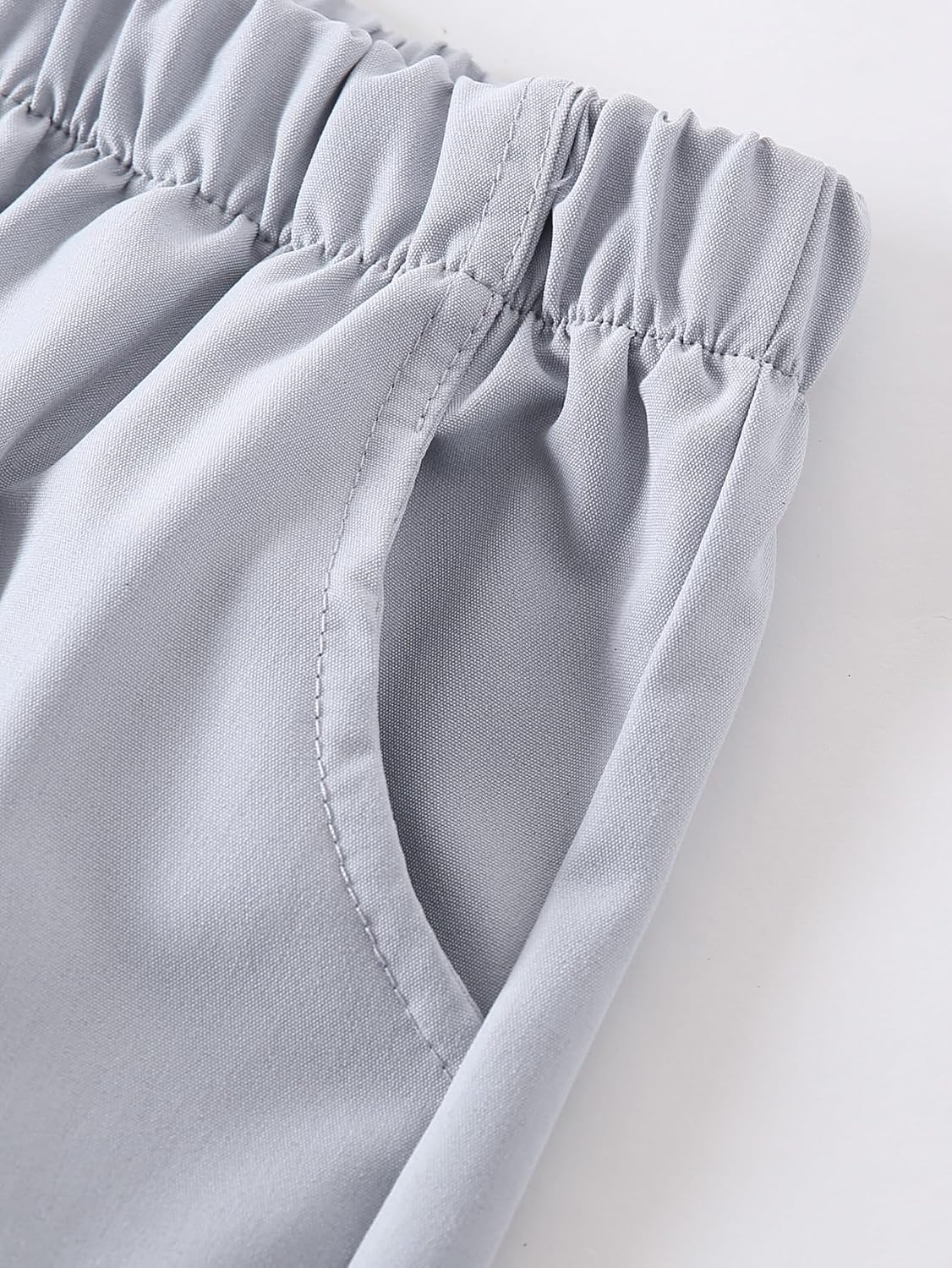 4 Pack Boys Pull on Jogger Shorts Cargo Stretchy Shorts with Pocket 3-14Y - Image 5