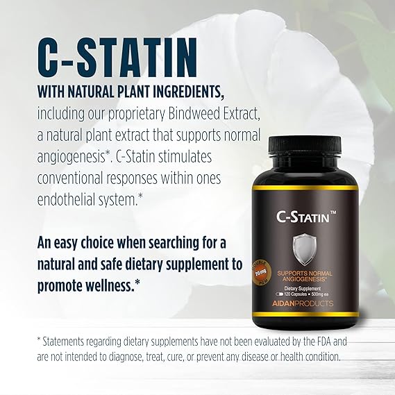 C-Statin Support for Normal Angiogenesis, Clinically Studied Proprietary Extract (120 Capsules)