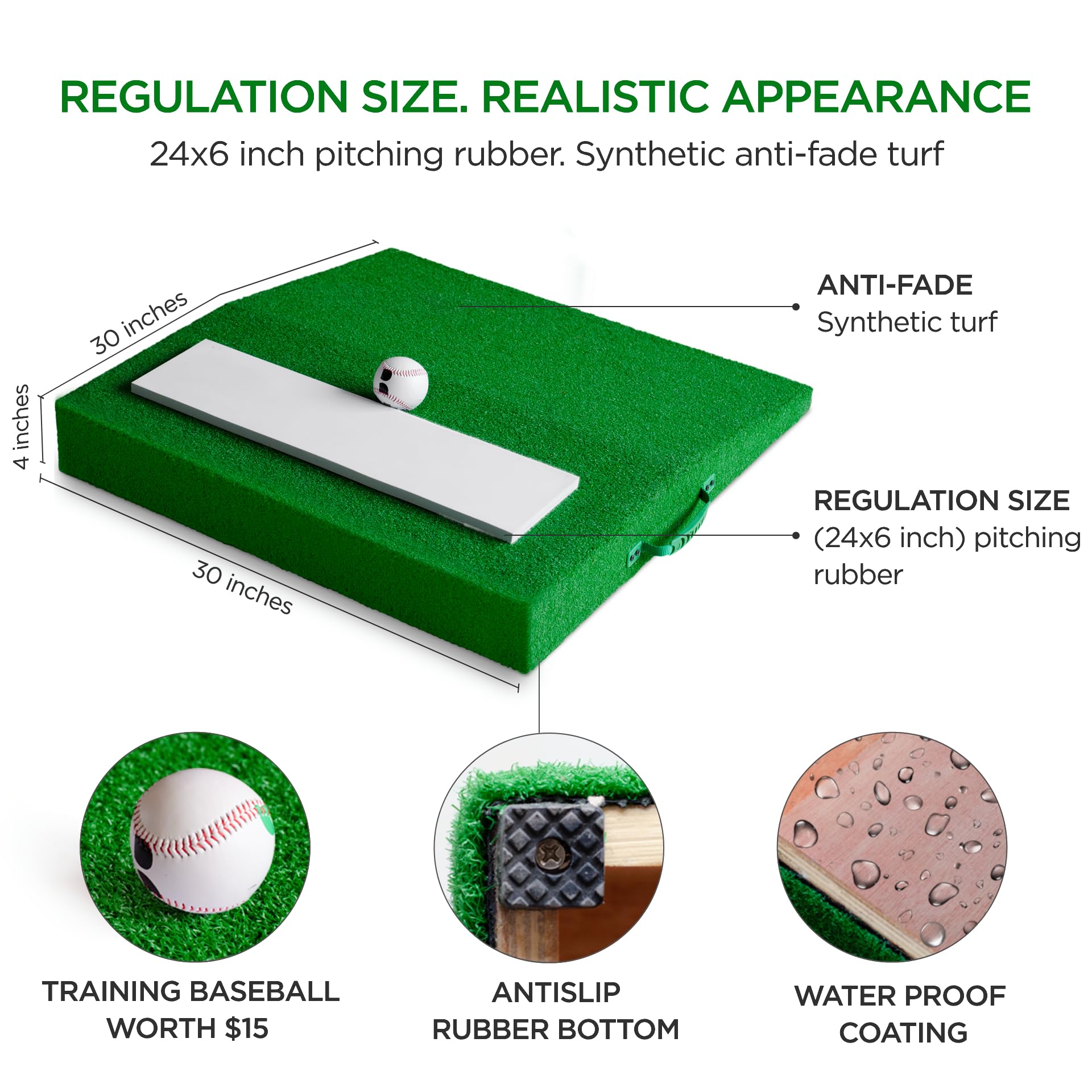 Snapklik.com : Upgraded Portable Pitching Mound For Baseball Pitchers ...