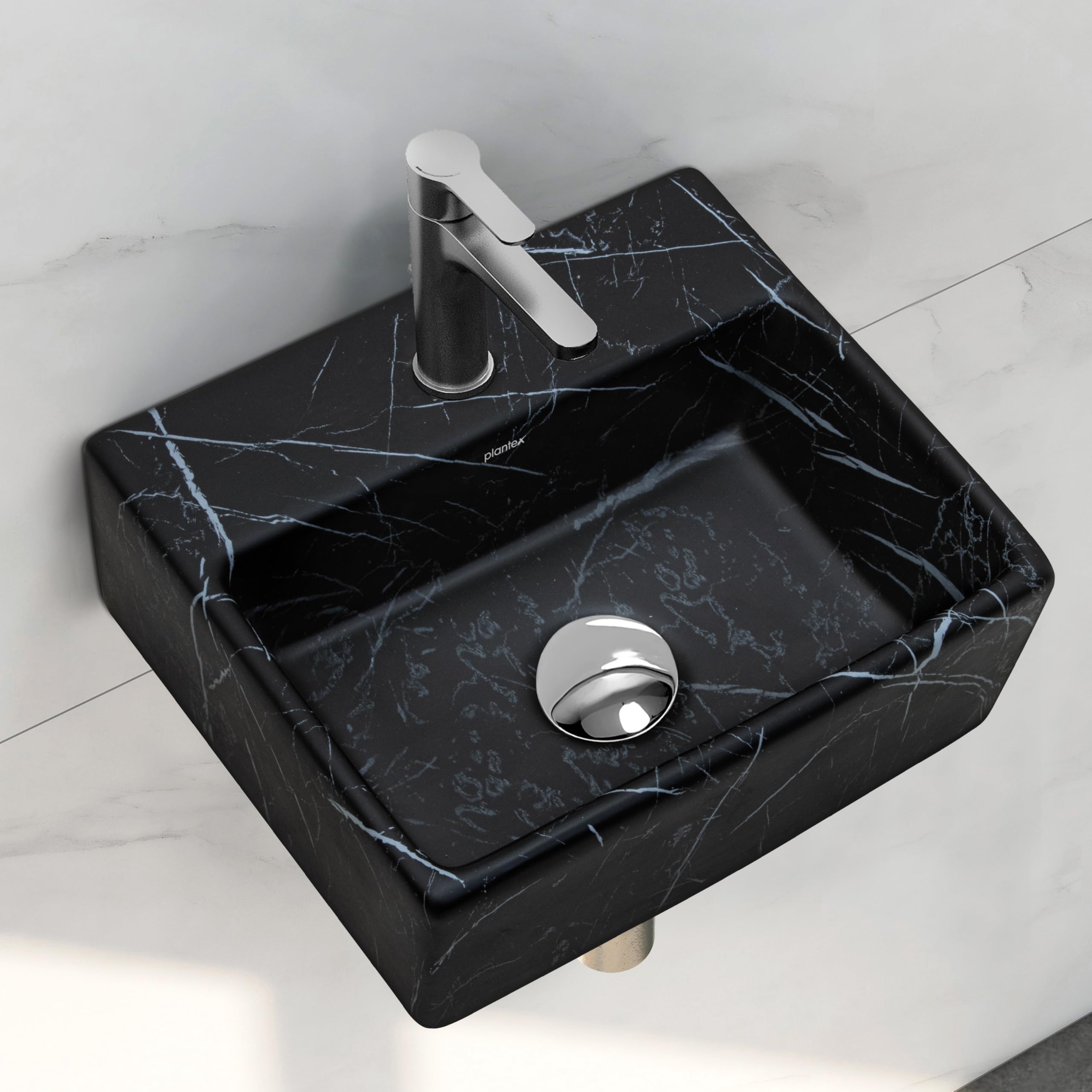Plantex Wall Mounted Wash Basin - Modern Ceramic Sink -21 Plantex Wall Mounted Wash Basin - Modern Ceramic Sink -21