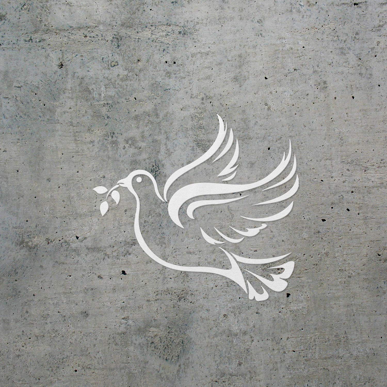 Transparent Decal Stickers of Christian Christian Symbol Dove Peace (White) Premium Waterproof Vinyl Decal Stickers for Laptop Phone Accessory Helmet