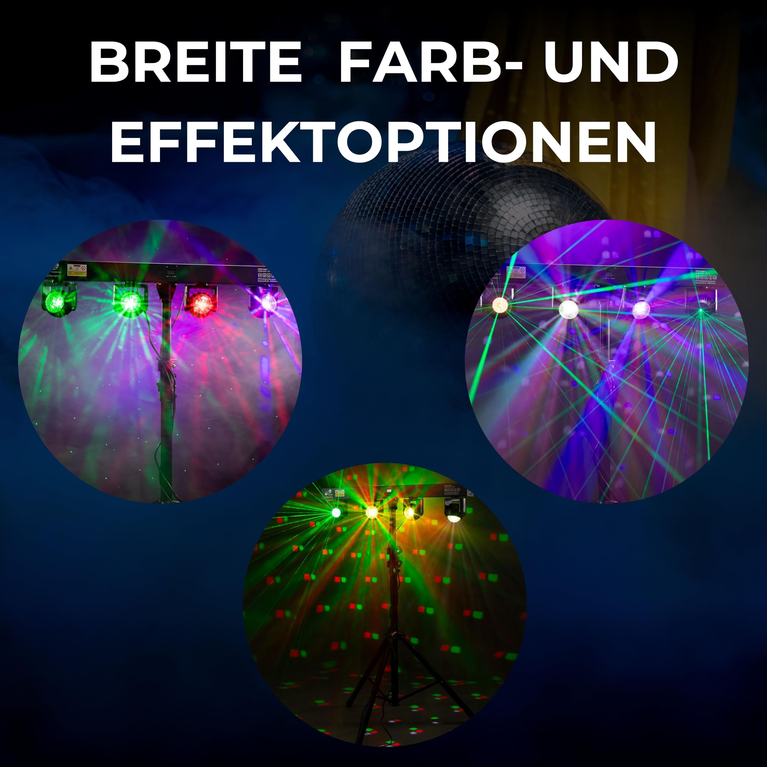 ETEC Professional LED Movingbar 1-12W RGBW Moving Heads, 4W RGBW Wash & 50mW Disco Effekt - DJ Equipment für Partylicht, Disco Licht, Bühnenbeleuchtung & Ledshows