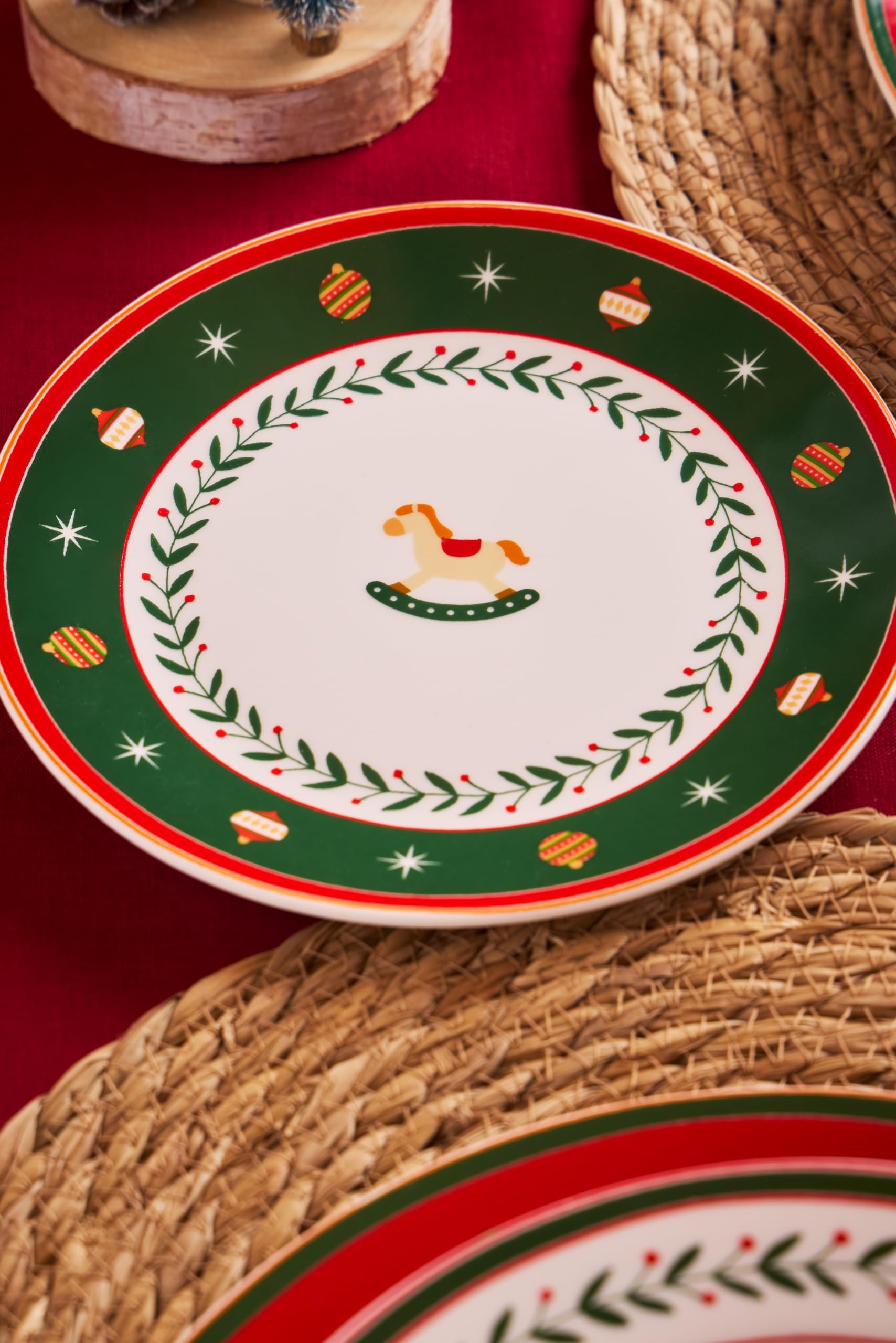 Tognana Christmas Toy, Servizio piatti 18 pezzi per 6 persone, Porcellana, Multicolor