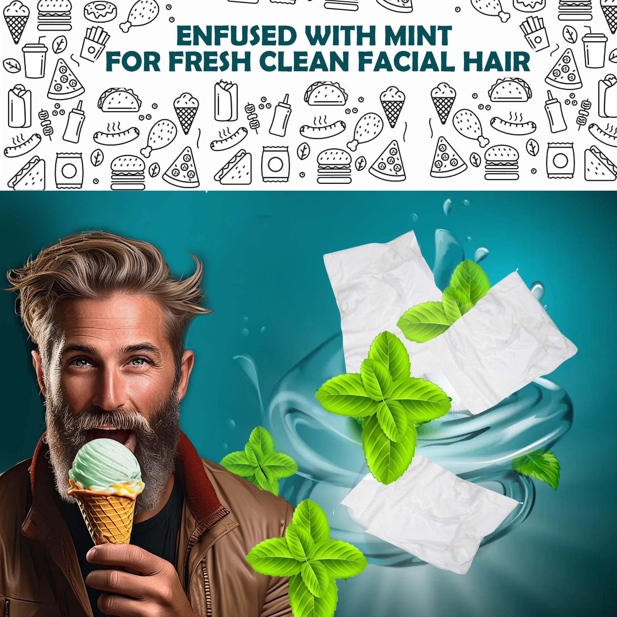 Amazon.com: Pocket Size 20 Pack Mint Beard Wipes & Pocket Brush