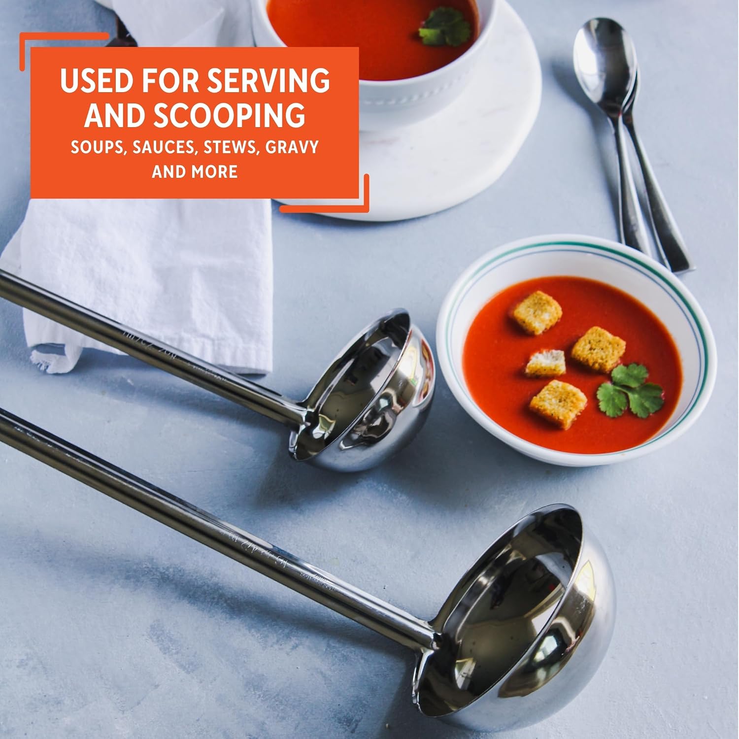 IMUSA 8 Oz Stainless Steel Ladle for Cooking