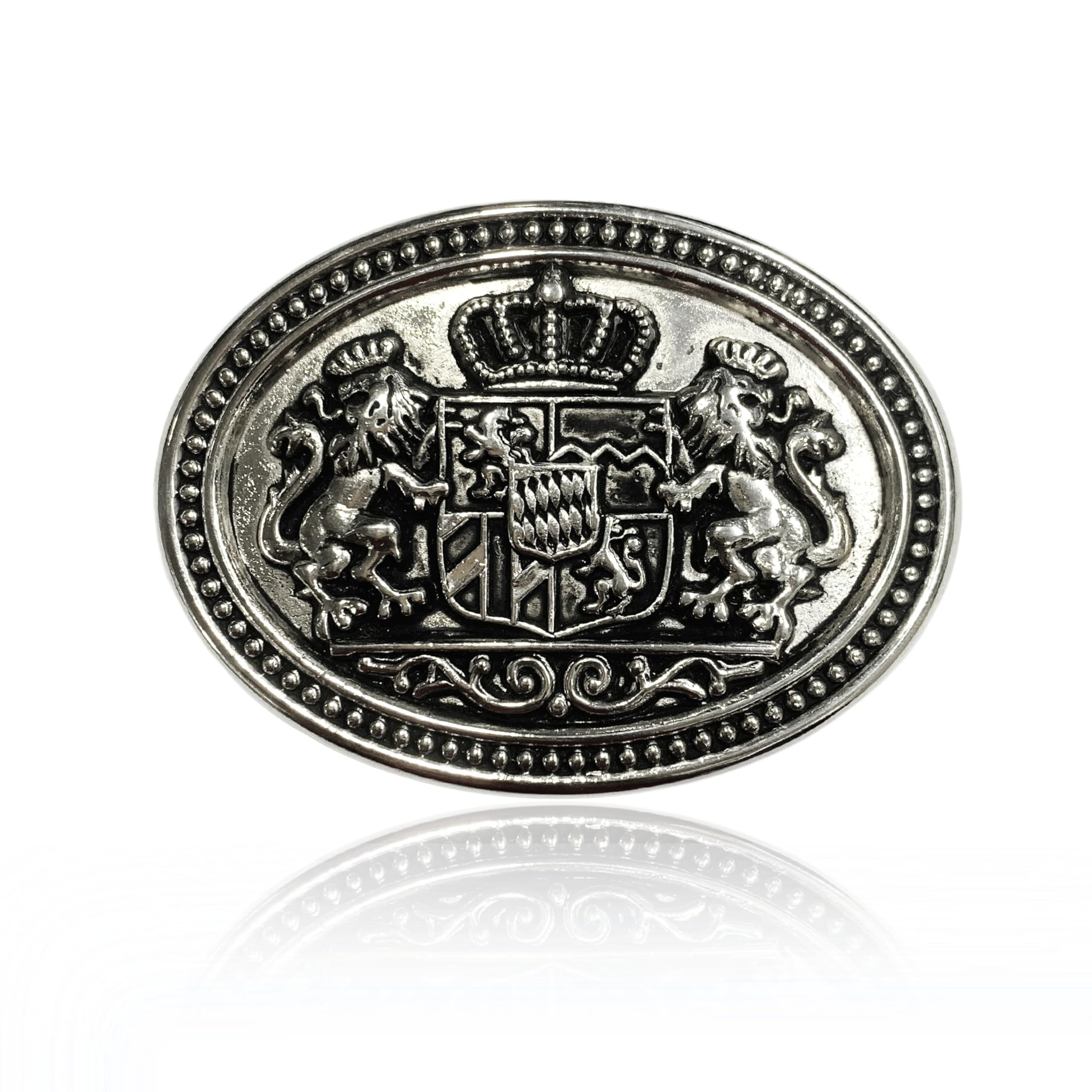 Classic Cowboy Cowgirl Buckle - Nickel Color Western Belt Buckle KB01 for 40mm Belt Strap (Unique Elegant 2nd)