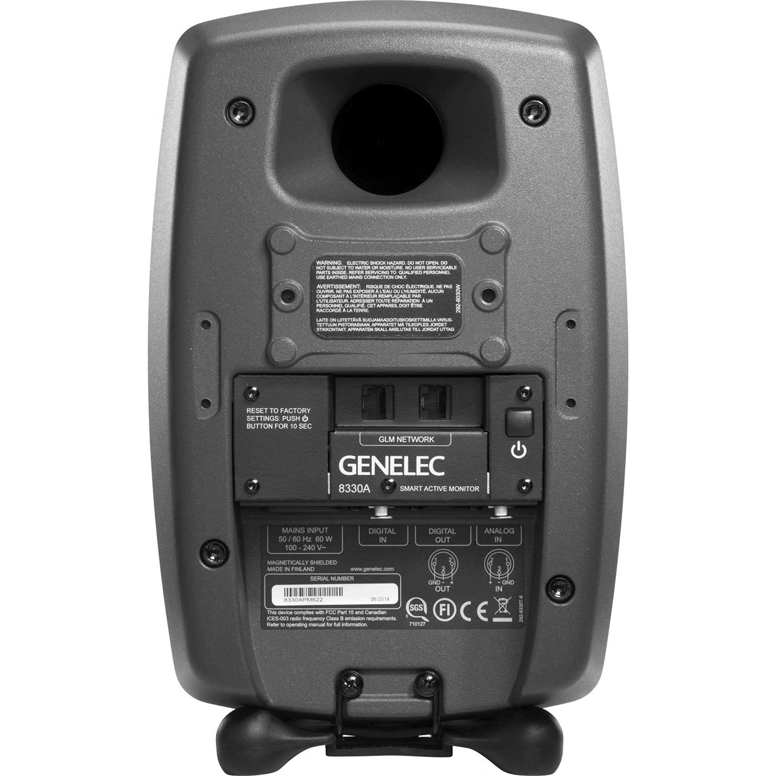 Genelec 8330APM 100W Black Loudspeaker (2-Weg, Wired, XLR, 100 W, 45-23000 Hz, Schwarz)
