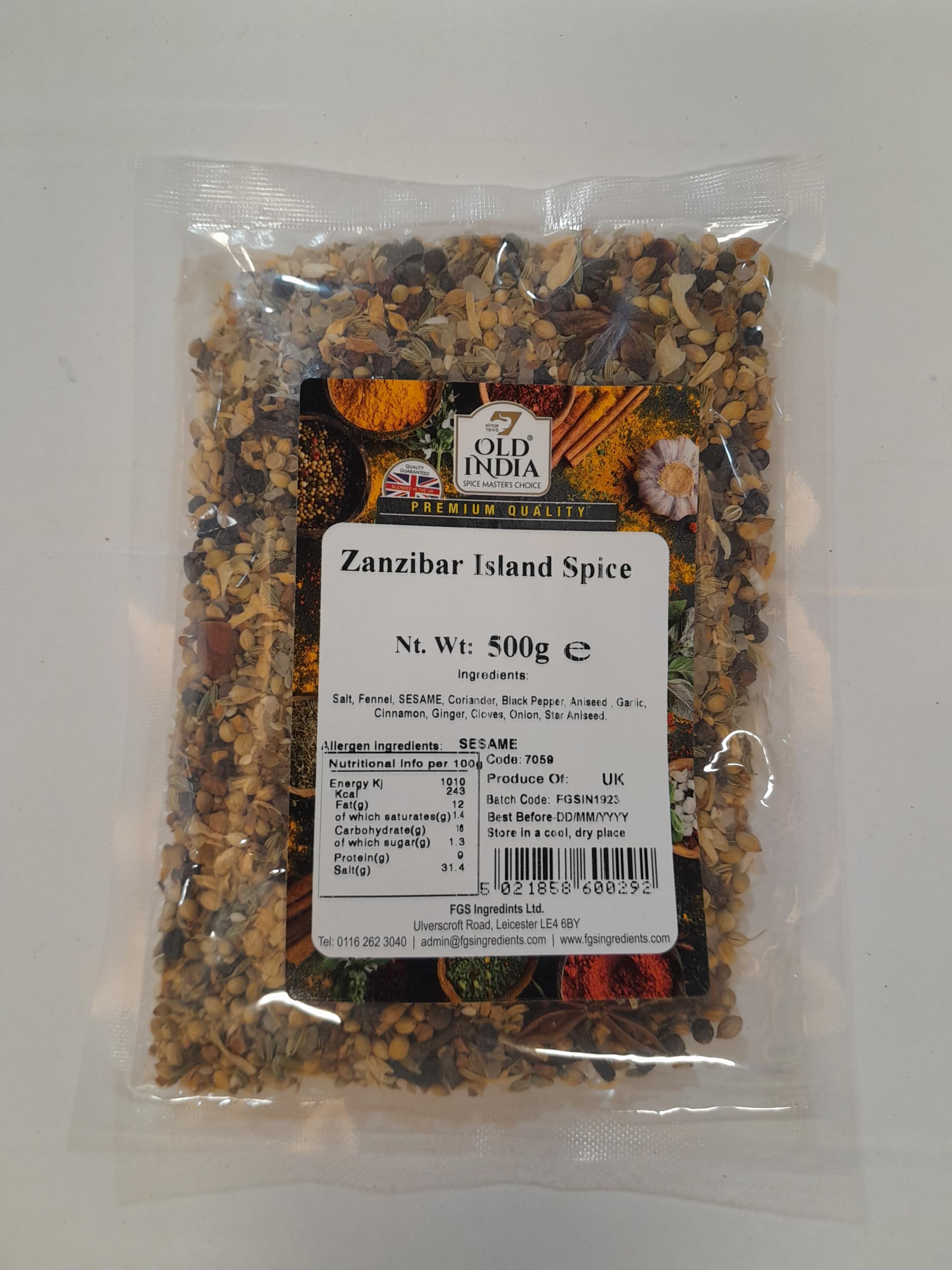 Old India Zanzibar Island Spice 500g