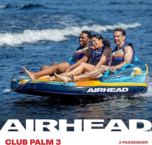 Miniatura 40 de Airhead Tubo inflable remolcable Mable, modelos de 1-4 jinetes, puntos de remolque duales, cubierta completa de nailon, almohadillas de espuma EVA