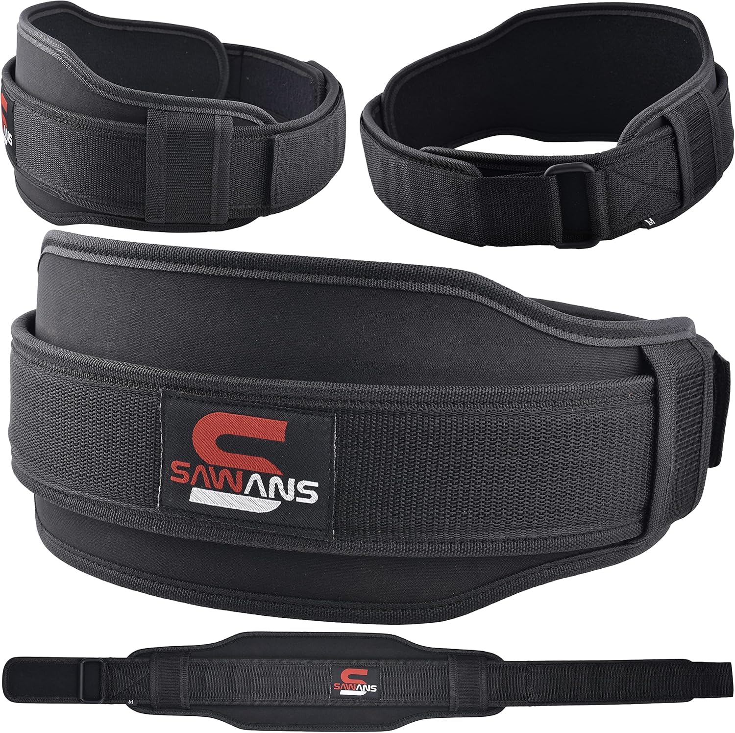 Weight Lifting Belt Gym Fitness Training Double Strength Neoprene 5.5 Inch Bodybuilding Workout Belt Men Women Support Powerlifting Squats Deadlifts Equipment