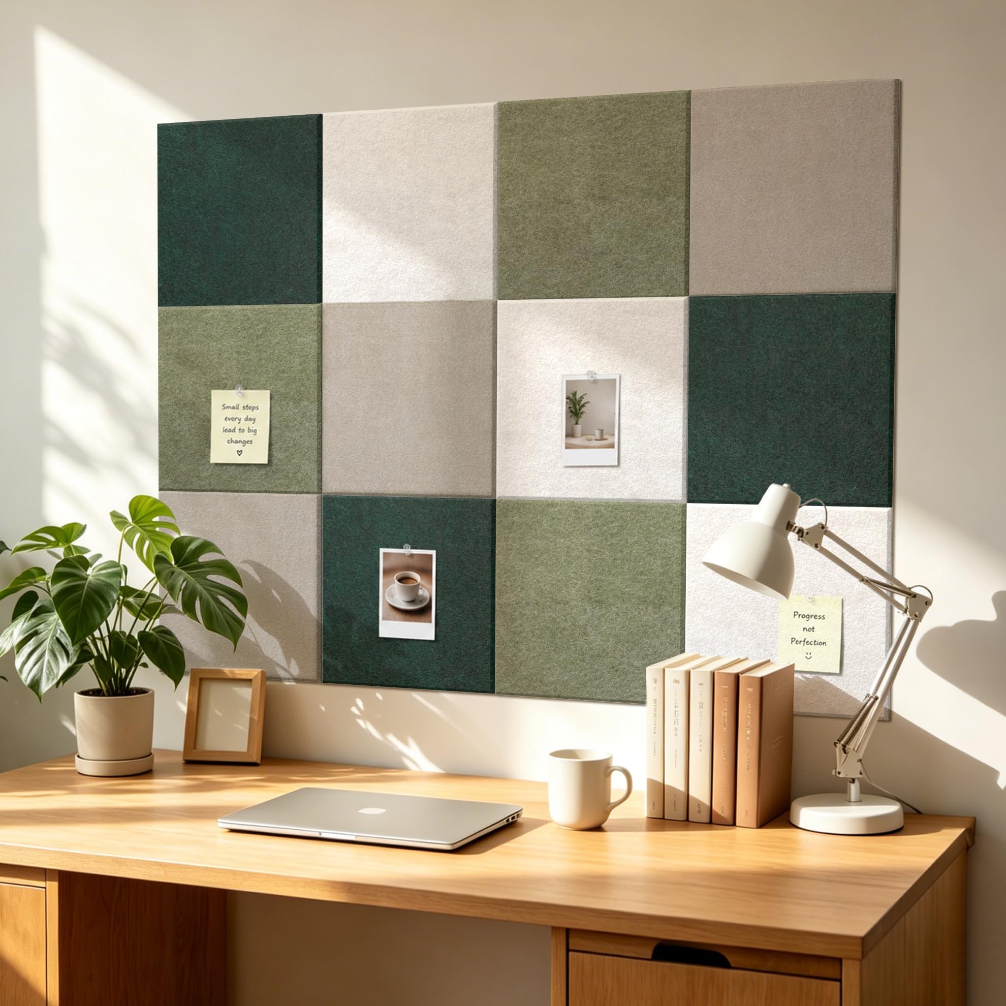Vieshful Felt Cork Board Alternative 12 Pack 30 x 30 cm Notice Board