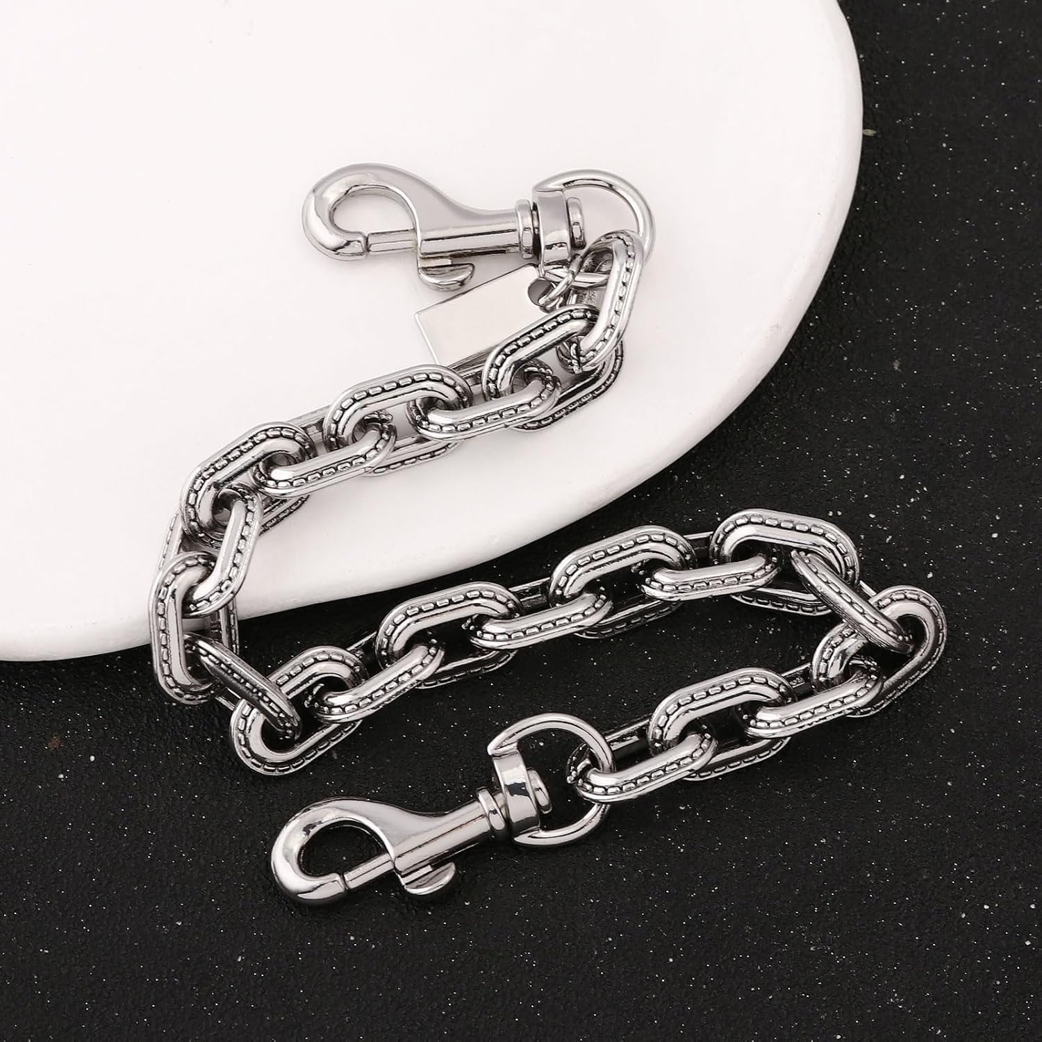 Locus Amoenus Chain Bag Charm Vintage Metal Chain Keychain Gold Decorative Purses Extender Chain for Men Women Gifts - Image 5