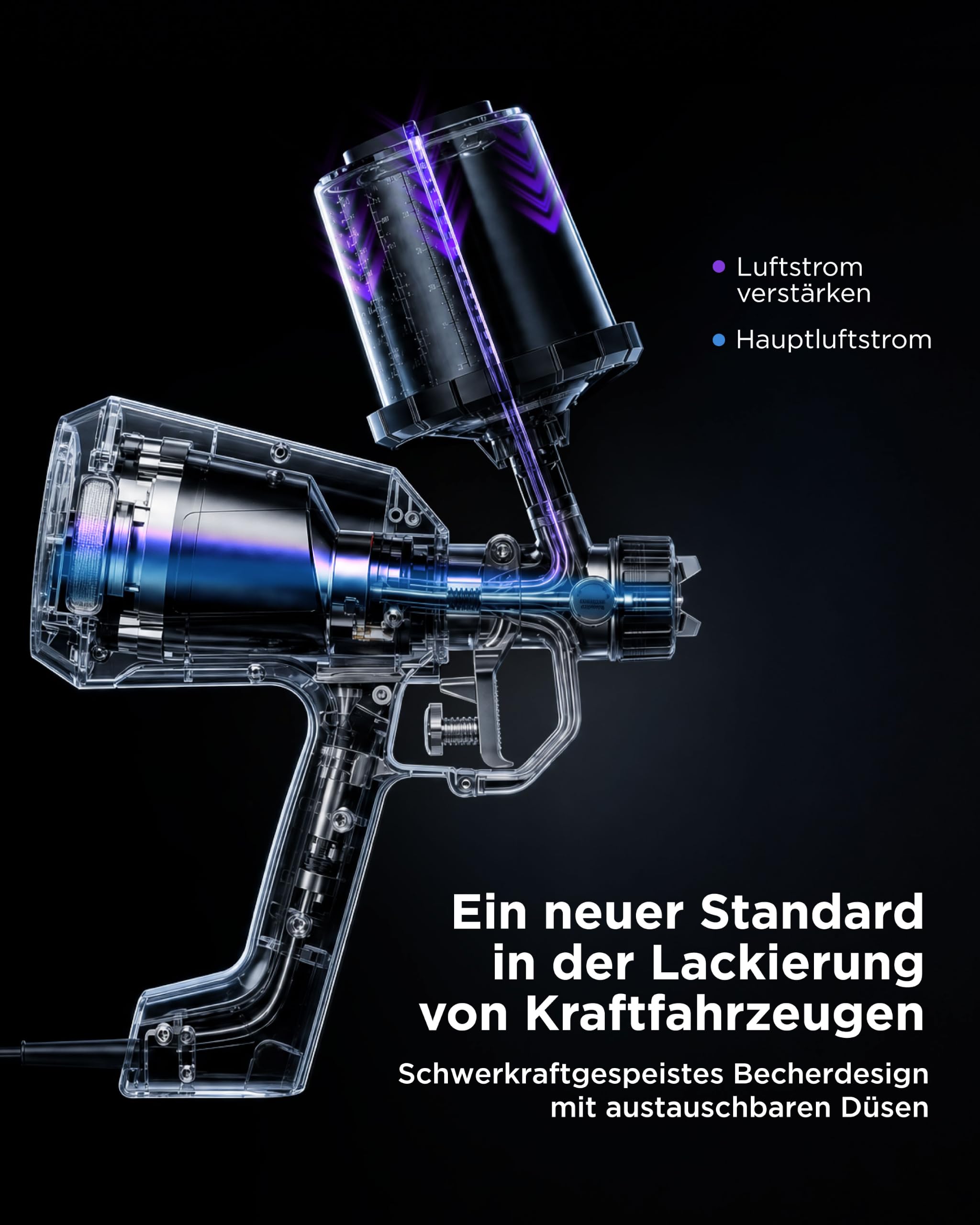 InoKraft Drizzle X Elektrische Sprühpistole für punktuelle Autolackierungen
