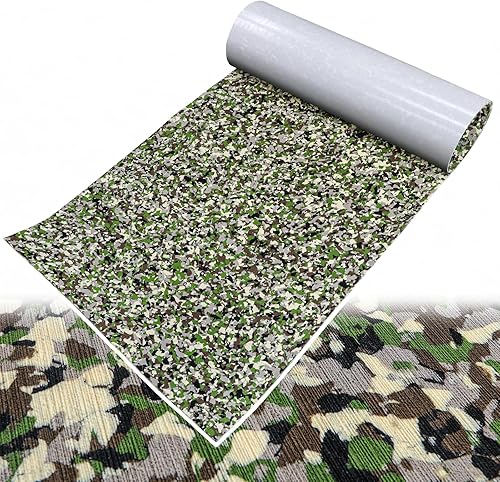 Miniatura 7 de Suelo de lancha de espuma EVA, lámina autoadhesiva para suelos marinos de camuflaje cepillado, alfombra marina para barcos, yate, kayak, cubierta,