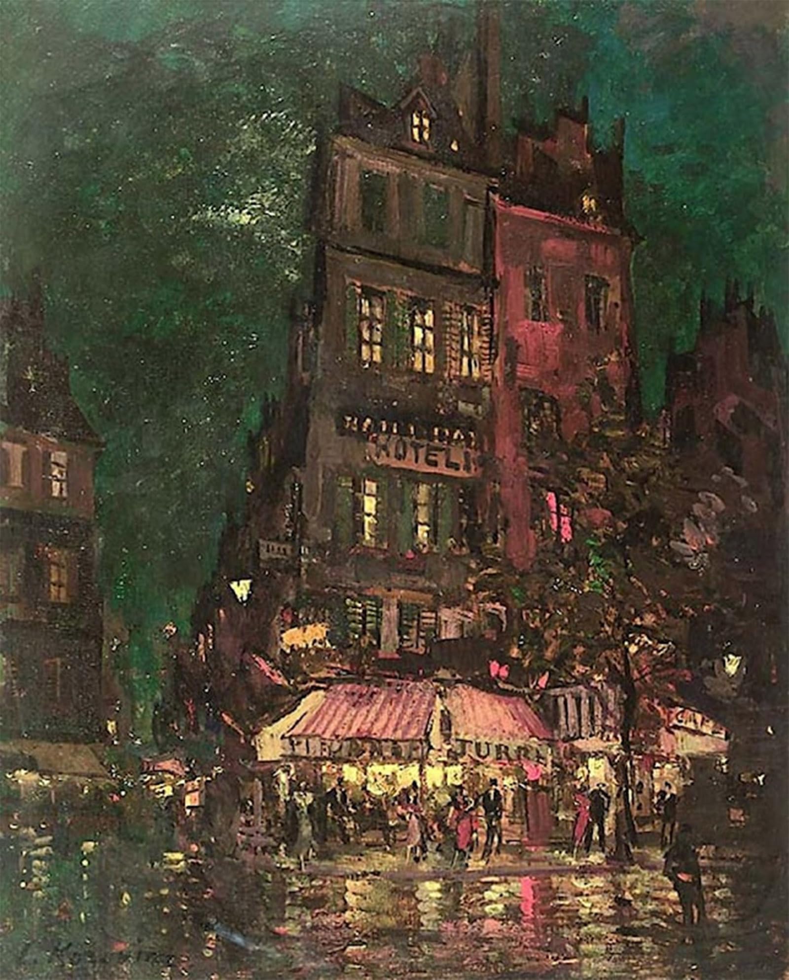 ARTXLXXBN Famous Art Print Poster Vintage Wall Art Paris Street Venice by Constantin Alexeievitch Korovin Canvas Art Poster for Home Decor 60x90cm