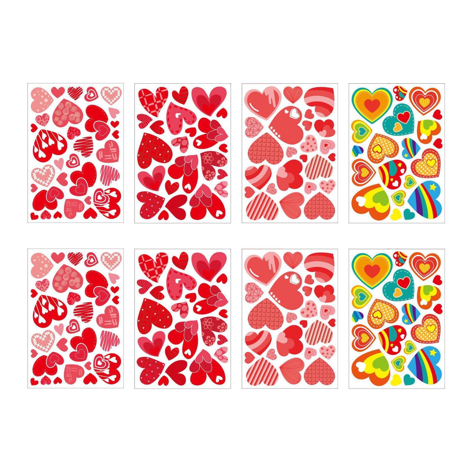 TWISAXC Decorative Window Clings for Romantic Home Valentines Day Decorations for Kids Valentines Day Gifts for Kids Romantic Ornaments Decorations Decor