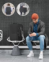 Besttravel Kézipoggyász Hátizsák 40x20x25 Ryanair Méret, 45L Utazó Táska USB Töltőporttal, Laptop Rekesz 15.6", Fekete 7