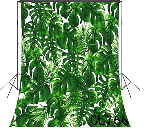 Miniatura 7 de LB Monstera Deliciosa - Telón de fondo de palma de plátano para fotografía, 6 x 9 pies, hojas de plantas verdes tropicales para fotos de fiesta,